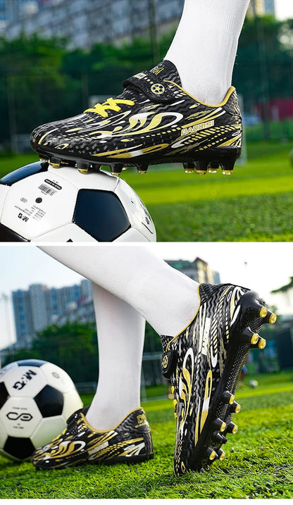 Chaussures de Football professionnelles pour enfants, bottes de terrain de Football d'intérieur pour hommes, chaussures de Football originales TF/AG, crampons de société, entraînement sur gazon rapide