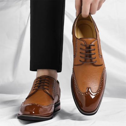 PU Leather Men's Oxford Shoes Heightened Formal Casual Shoes Business Male Suit Shoes New Design Derby Footwear Walking Sneakers