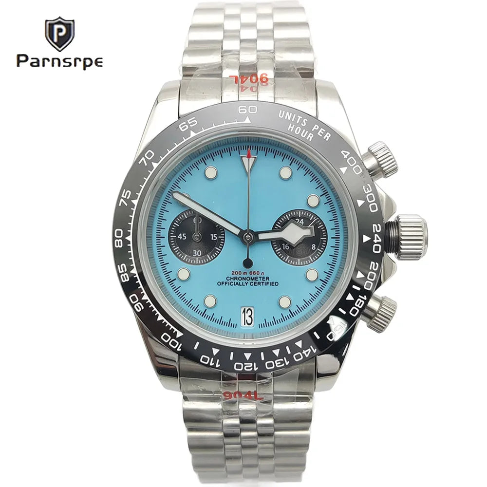 2025 New Latest VK64 Watch AR Sapphire Glass 5bar Men's Speed Sport Chronograph Fashion Quartz Watch relogio masculino