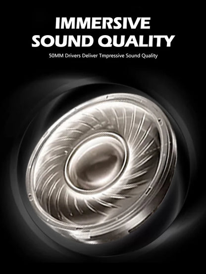 TALOMEN W550x Studio-Kopfhörer – Professionelle kabelgebundene Over-Ear-DJ-Monitor-Kopfhörer mit 50mm Treibern und abnehmbarem Kabel