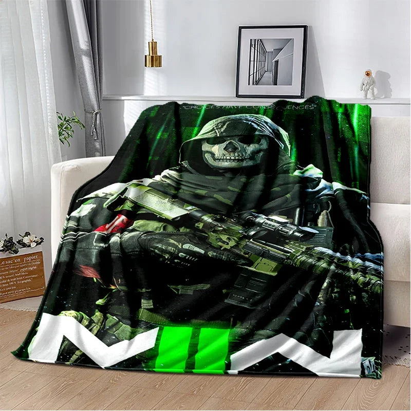 29 Style New Call of Duty COD Ghost Simon Gun Games Blanket,Soft Throw Blanket for Home Bedroom Bed Sofa Travel Cover Kids Gift