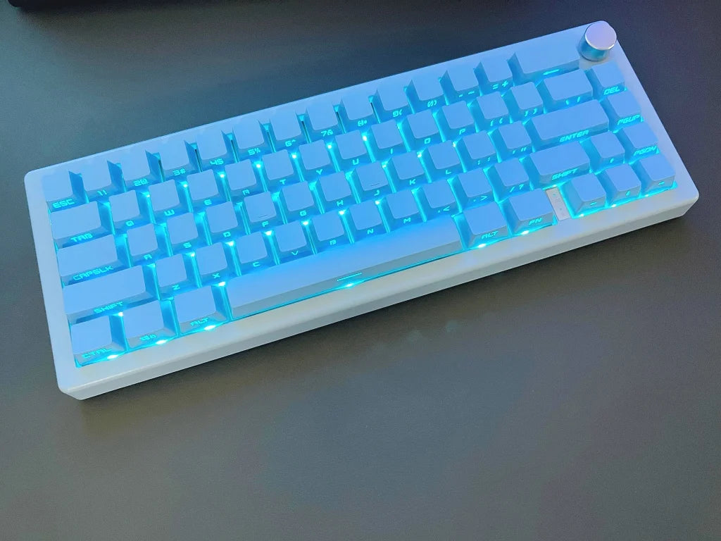 131 Tasten seitlich gravierte, hintergrundbeleuchtete Keycaps für mechanische Tastaturen mit Cherry MX Switches, OEM-Profil, ABS-Keycaps, individuelle Tastenkappen für DIY