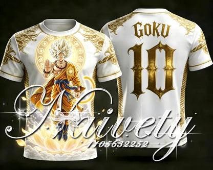 2026 New Summer Dragon Ball Z UI Goku & Classic Goku 3D Print Soccer Jersey Unisex Quick Dry Breathable Short Sleeve T-shirt