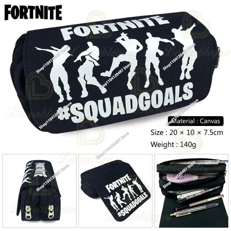 3-teiliges Set Fortnite-Gaming-Rucksack, Anime-Cartoon, große Kapazität, Schultaschen für Schüler, Federmäppchen, Kawaii-Lunchbag, Geburtstagsgeschenke