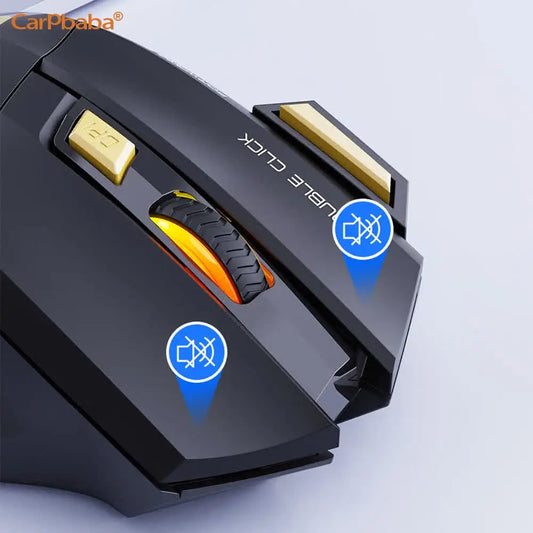 Trådlös Bluetooth-mus, uppladdningsbar datormus för gaming, ergonomisk gamingmus med RGB-bakgrundsbelysning, tyst mus för PC