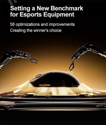 Безжична геймърска мишка ATK Dragonfly A9 Ultimate A9 Air PAW3950, ултралека ергономична e-sports мишка за FPS геймъри, CSGO A9 Ultra