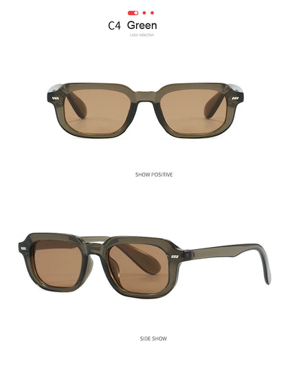 2pcs Fashion Small Square Women Luxury Brand Sunglasses Retro Designer Men Trending Multi Color Sun Glasses Shades UV400
