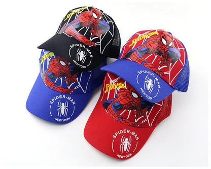 Marvel Anime figurka Spider-Man kreslená baseballová čepice bavlna polyester čepice s kšiltem pro chlapce a dívky čepice a doplňky k hlavě dětský dárek k narozeninám