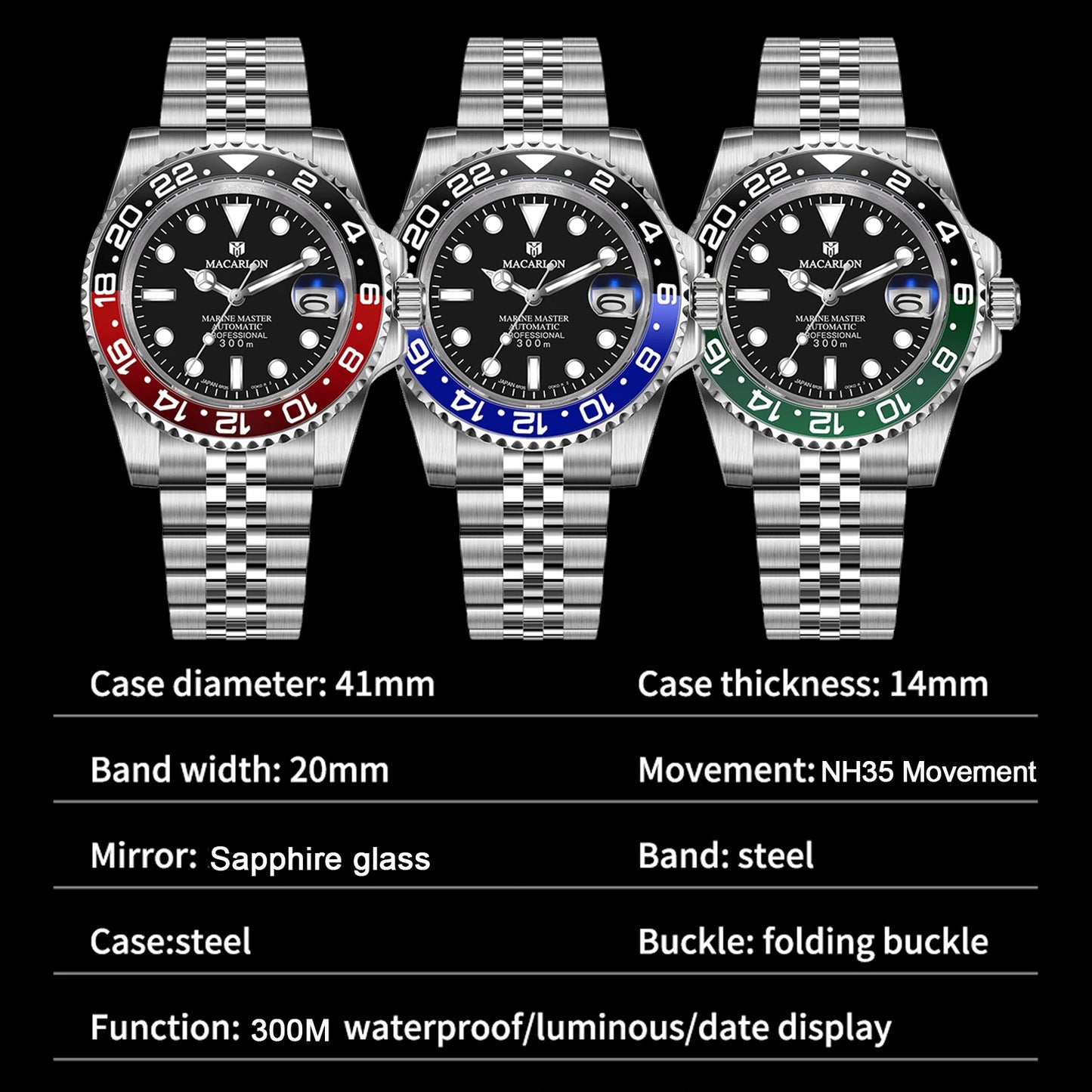 2026 NEW MACARLON Design 41MM Luxury Machinery watch Men sapphire glass Stainless Steel Waterproof Automatic Mechanical Watch
