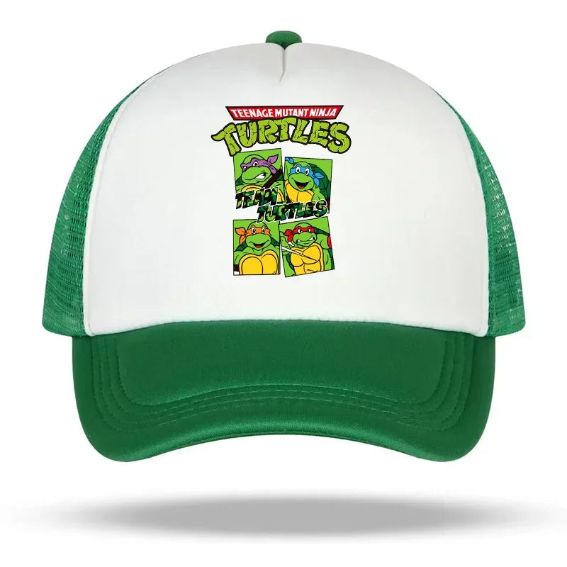 Teenage Mutant Ninja Turtles baseballkasket med broderet tegneserie- og anime-print, Duck Tongue-kasket, Nethats, solskærm, hovedbeklædning, gaver