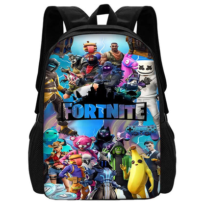 Trendiger Gaming-Schulrucksack für Kinder mit Lunchbags, Design-F-FortniteS Federmäppchen, Schultaschen für Jungen und Mädchen, ideales Geschenk