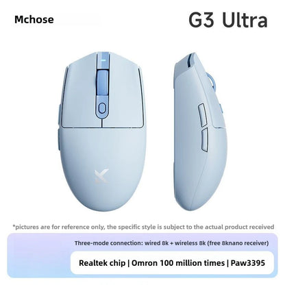 Mouse wireless MCHOSE G3 V2 PRO Bluetooth Tri Mode ergonomico e leggero per laptop, ufficio e gaming, accessori per computer
