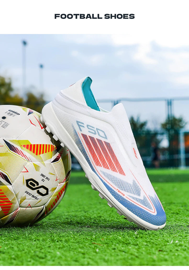 New Men's Football Boots Comfortable Soccer Shoes Match Training Boys Non-Slip Long Spikes Breathable Adult Cleats Outdoor Sport