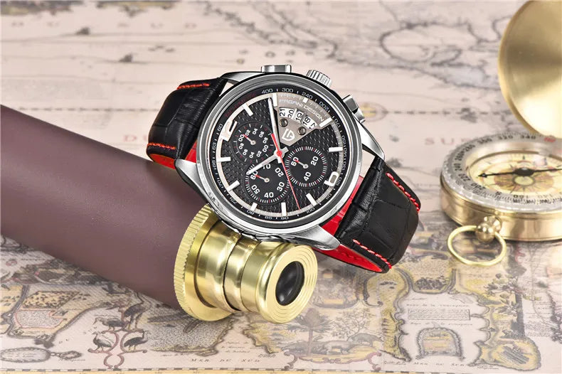Cronógrafo PAGANI DESIGN para homem, quartzo multifunções, estilo militar de piloto, relógio masculino