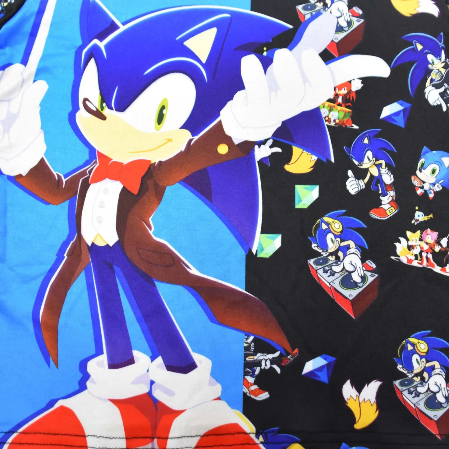 Long sleeved new set Super Sonic mid size children's long sleeved+long pants set Shadow the Hedgehog children's underwear gift