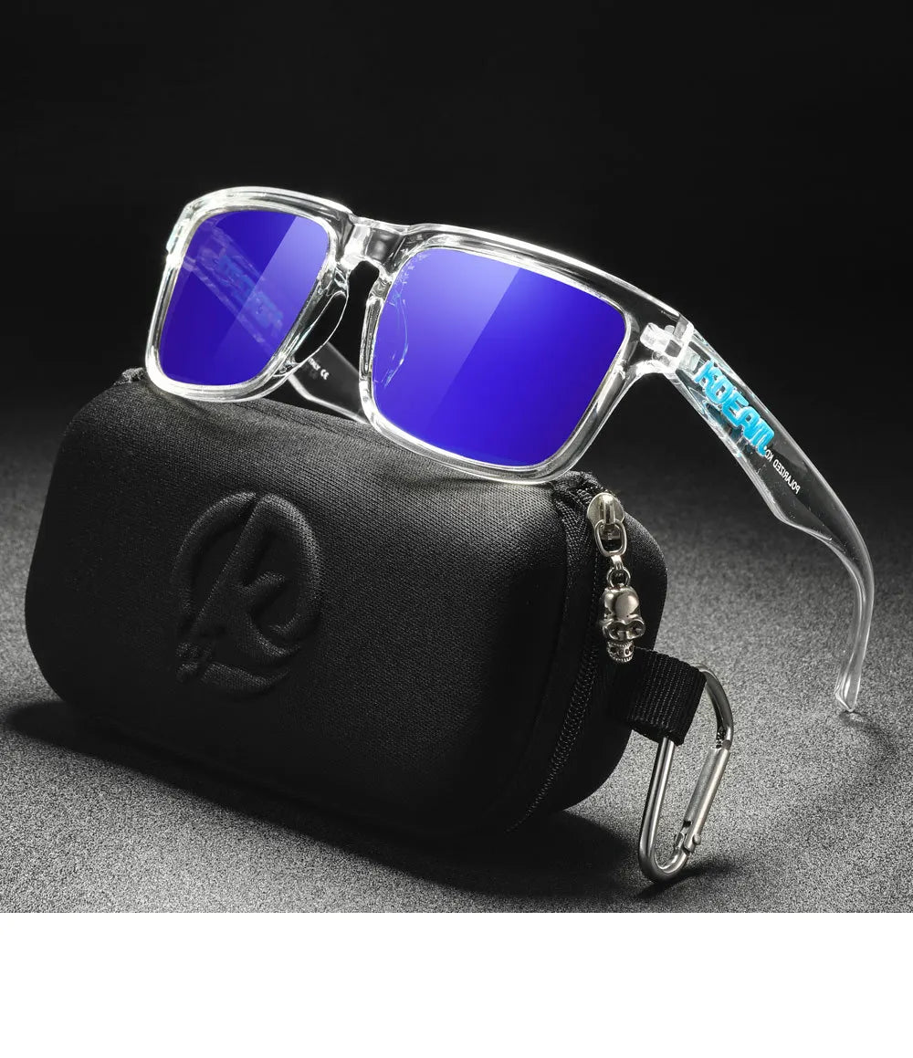 2025 Kdeam Polarized Sunglasses for Men Women Fashion Unisex Brand Trendy Outdoor Eyewear For Couple Mirror red lens
