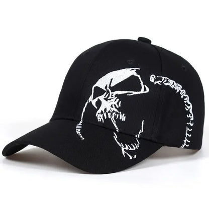 Unisex Skeleton Embroidery Baseball Caps Outdoor Adjustable Spring and Autumn Casual Sunscreen Hat