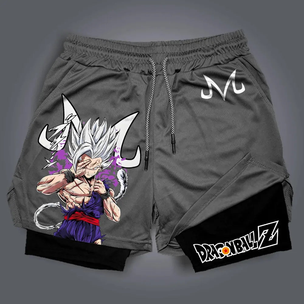 Dragon Ball Goku Unisex Harajuku Anime Printed 2026 Summer New Product Loose Sports Breathable Quick Drying Double Layer Shorts