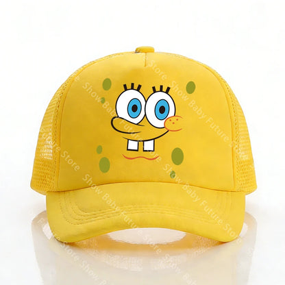 Spongebobs Baseball Caps for Adult Boys Kawaii Sports Breathable Mesh Hat Cute Cartoon Anime Sunbonnet Fashion Birthday Gifts