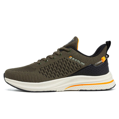 Scarpe da running leggere Baasploa da uomo, confortevoli sneaker casual da uomo in mesh di design, con lacci, per sport all’aperto e tennis