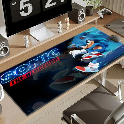 Anime Sonic The Hedgehog Mouse Mat Desk Mat With Pad Gaming Accessories Prime Gaming XXL Keyboard Pad Padding Mat