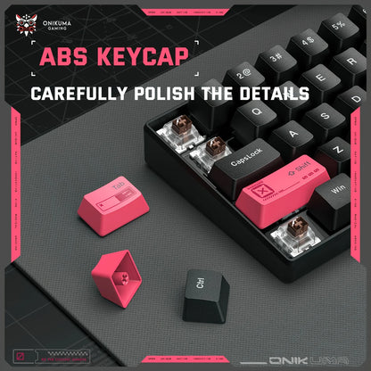 ONIKUMA G55 Mechanical Gaming Keyboard 61 Keys Layout RGB Customized Wired Colorful LED Backlit Keyboard for Compute Laptop PC