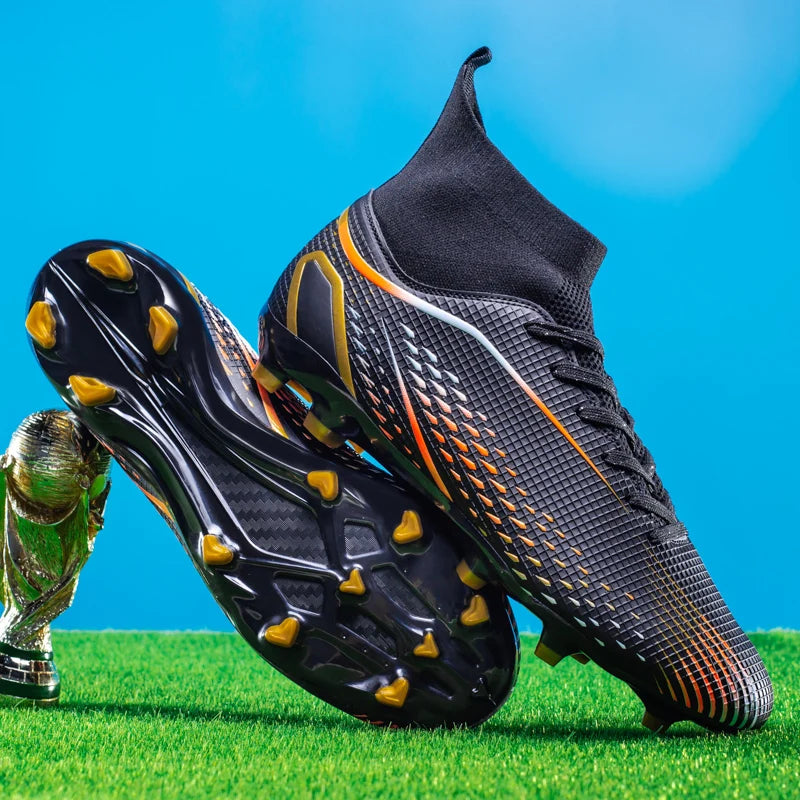 Men’s Outdoor Football Boots Professional Training Soccer Shoes Soccer Cleats Turf Futsal Match Grass Unisex Non-Slip Breathable