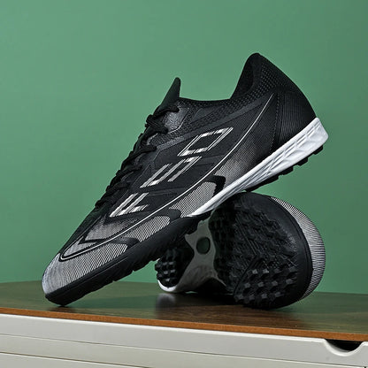 Chaussures de football populaires à tige basse FG/TF, unisexe, pour terrain, entraînement rapide, crampons antidérapants à crampons longs