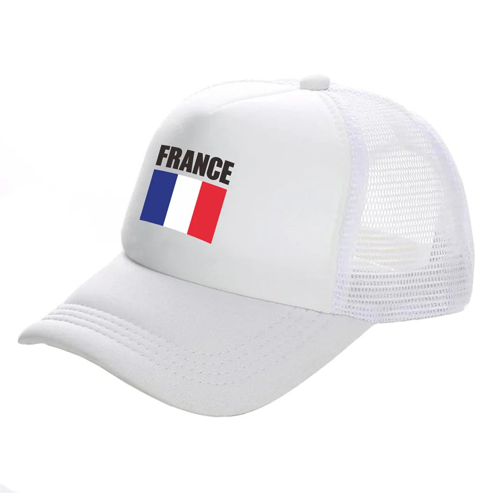 Cappelli trucker Francia alla moda, cappelli Francia cool, cappellino da baseball estivo da outdoor con rete parasole