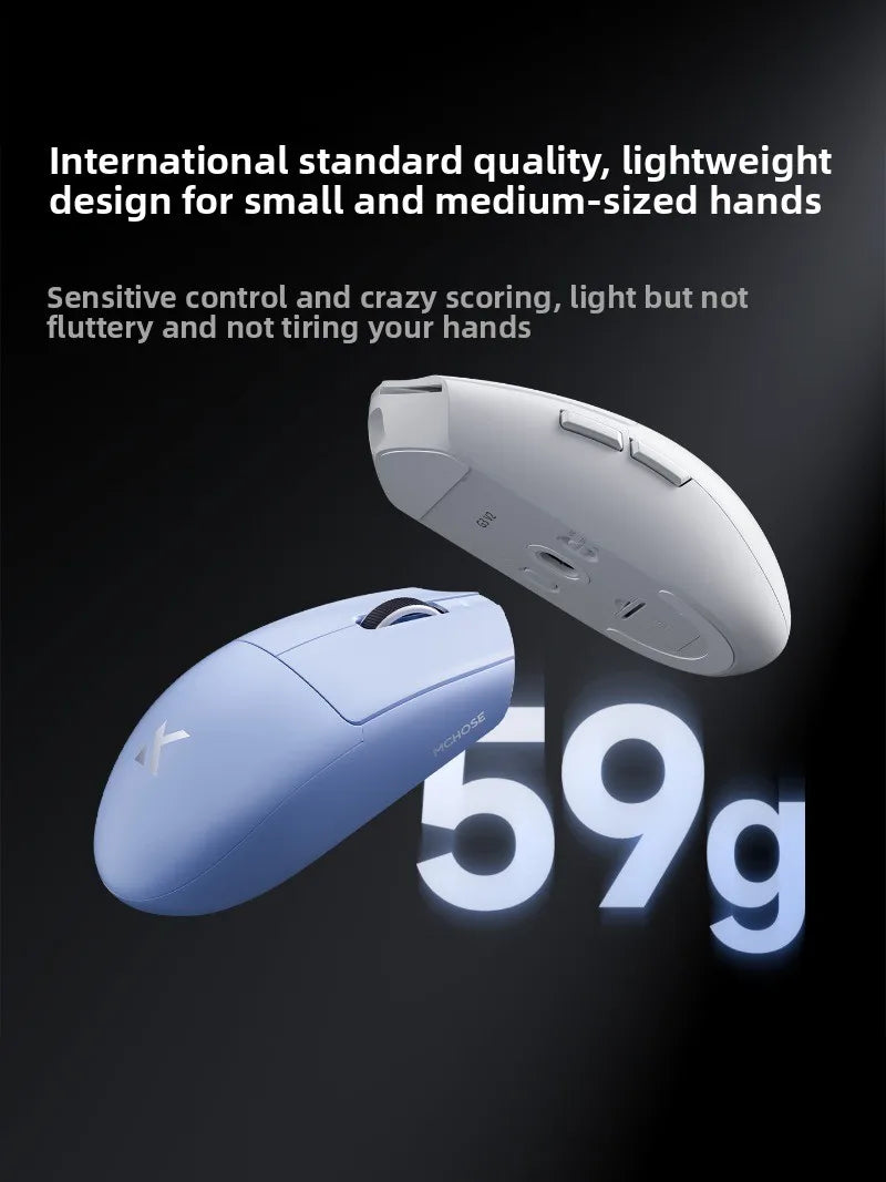 Mouse wireless MCHOSE G3 V2 PRO Bluetooth Tri Mode ergonomico e leggero per laptop, ufficio e gaming, accessori per computer