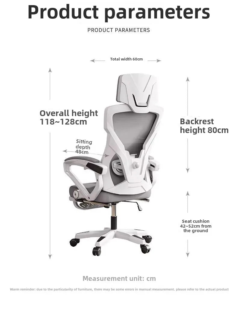Computer Chair Home Office Chair Comfortable Sedentary Students Gaming Chairs Dormitory Chair Reclining Seat Ergonomic Ufficio