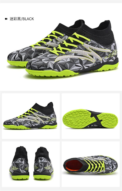 New Men's Football Boots Breathable Sport Training Soccer Shoes Cleats Sport Outdoor TF Futsal Match Turf Grass Drop Shipping