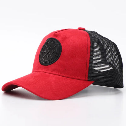 Letní síťovaná baseballová čepice pro ženy a muže s písmenkovou nášivkou, snapbacková čepice, ležérní, prodyšná, unisex, street, hip hop, trucker čepice