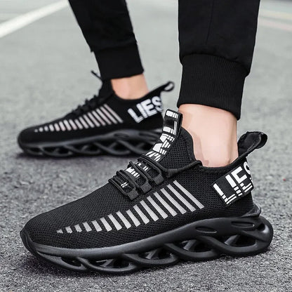 MAEDEF-Baskets confortables et décontractées en maille pour homme, chaussures de course respirantes à plateforme, de sport, de marche et de tennis