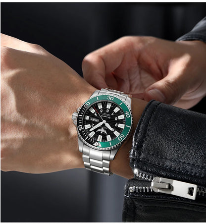 Yelang V1217 42mm Japan Eco-Drive Solar Watch Men's Watch 300M Diver Watch  30ATM Professional Waterproof  Sapphire Luminous