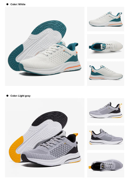 Scarpe da running leggere Baasploa da uomo, confortevoli sneaker casual da uomo in mesh di design, con lacci, per sport all’aperto e tennis