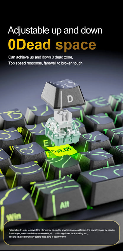 X68HE ATTACK SHARK X68PRO Magnetic Gaming Keyboard Mechanical Wired 0.01mm Rapid Trigg 8000Hz SOCD/Rs 0.125ms 128K Rate