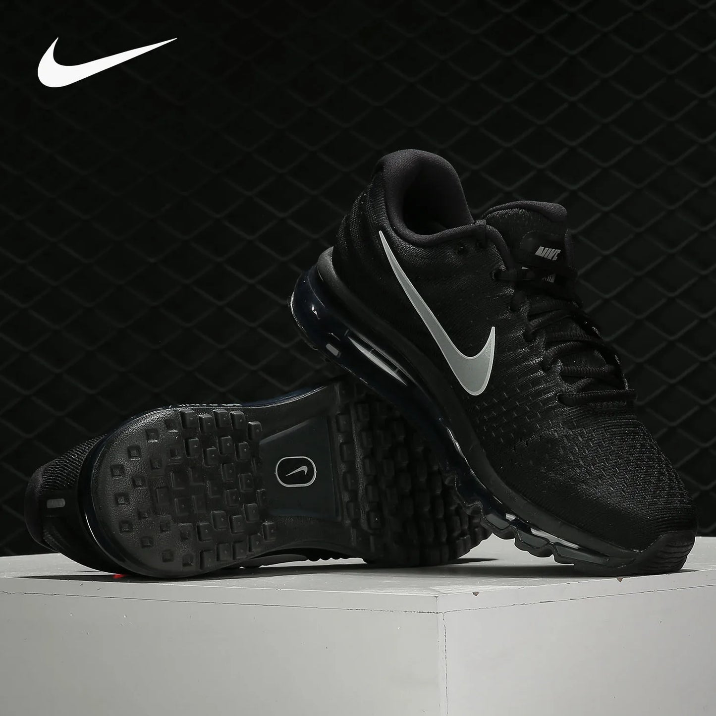Nike Genuine AIR MAX 17 Men's and Women's Full Sole Air Cushion Shock Absorption Running Shoes 849560