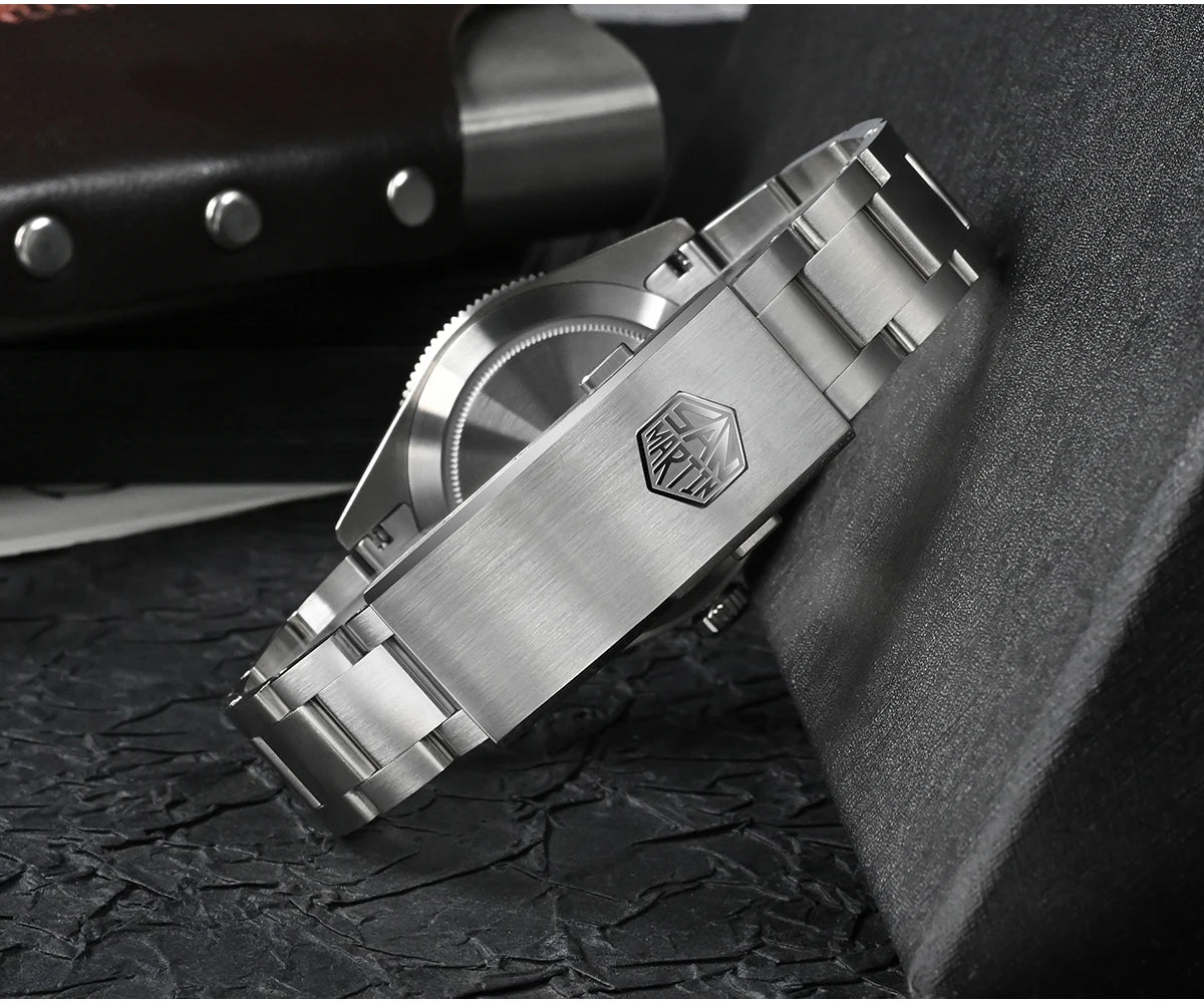 San Martin 39mm NH34 GMT Men Luxury Watch Bidirectional Aluminum Bezel Automatic Mechanical Sapphire 100M Waterproof  SN0109