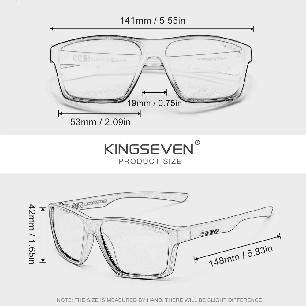 KINGSEVEN Polarized Sunglasses For Men Women Driving Glasses Male Goggle UV400 Driving Outdoor Eyewear TR90