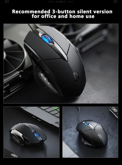Inphic W1 Wired Gaming Mouse USB Esports Mouse with Adjustable DPI, Programmable Macro Buttons, Silent Click Office & Gaming Mouse