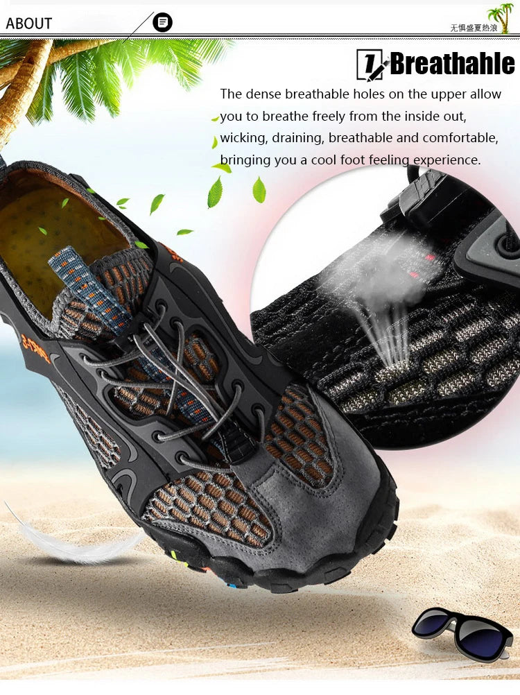 Men Wading Shoes Barefoot Beach Shoes Non-Slip And Wear-Resistant Swimming Upstream Shoes Women Outdoor Water Sports Shoes