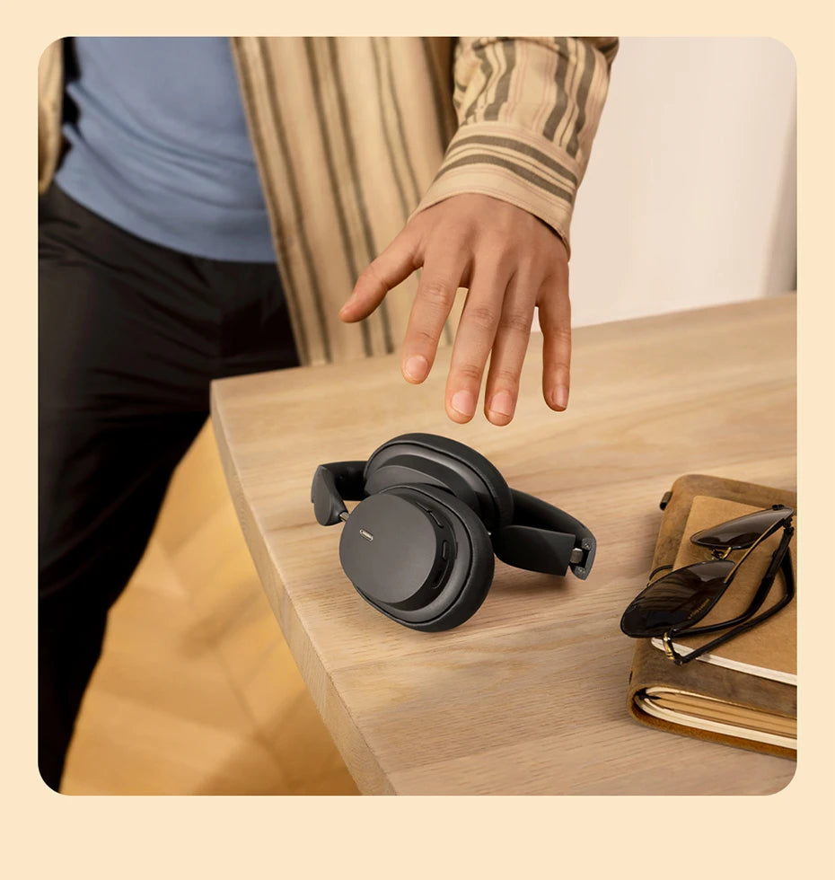 Baseus kabellose Bluetooth 5.3 Over-Ear-Kopfhörer – HiFi-40mm-Treiber, faltbares Headset mit 70H Wiedergabezeit und Spatial Audio
