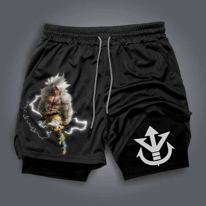 Dragon Ball Peripheral Printed Double Shorts Majin Buu GOKU American Sports Comfortable Summer Men's Loose Breathable Pants