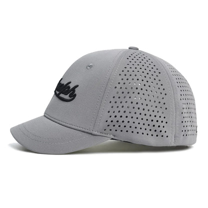 Casquette de baseball à mailles, à visière courte, dos fermé, pour homme et femme, respirante, à fermeture à pression, ajustée, style « dad hat », réglable, unie, style « trucker »