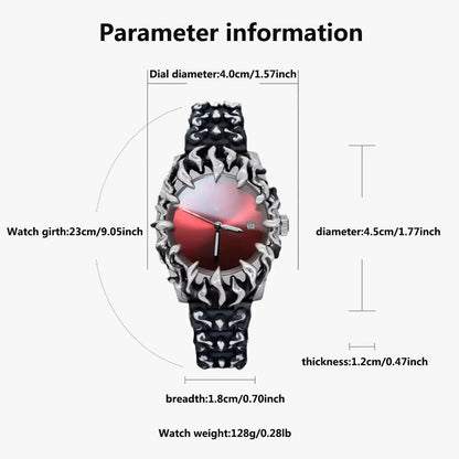 Watch for Men Classic Claw Alabaster Watches Y2K Calendar Quartz Wristwatches Male Clock Gifts Relogio Masculino Drop Shipping