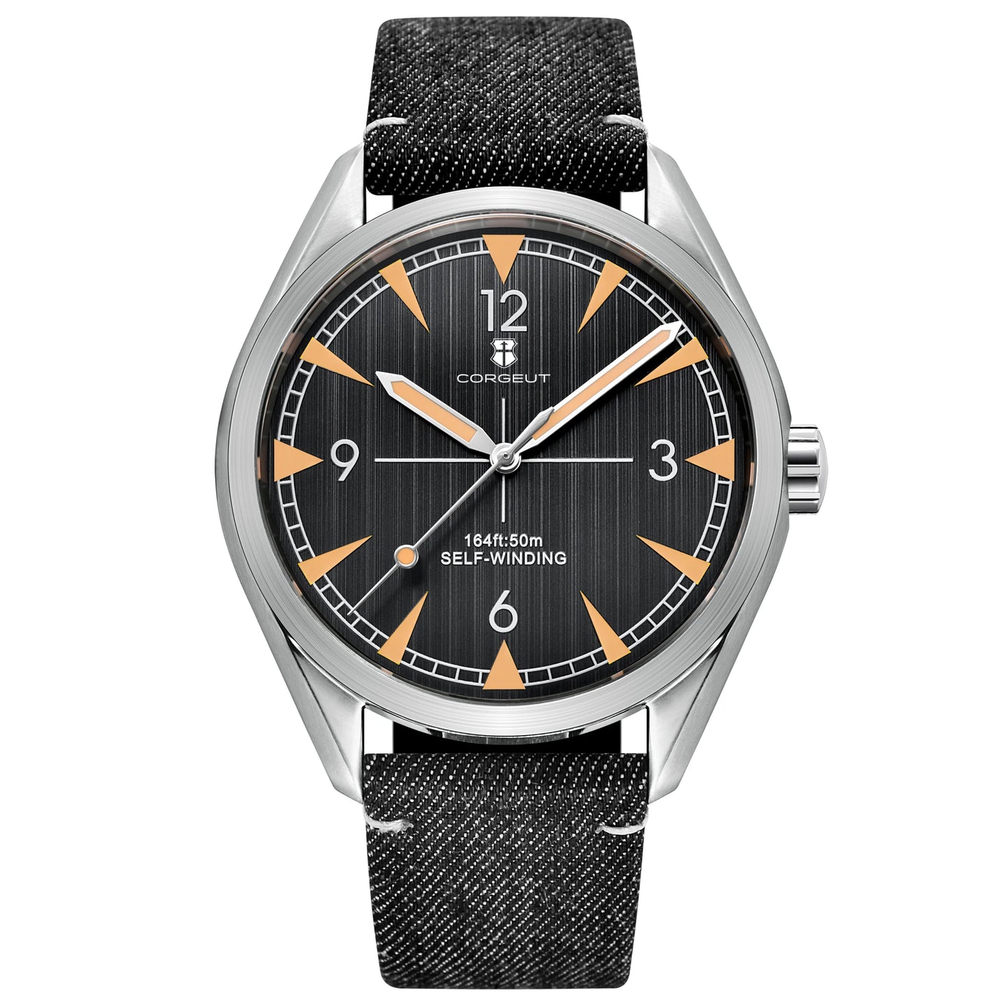 CORGEUT NH35/MIYOTA 8215 Watches Man Cattle Belt Automatic Mechanical Sapphire Glass Watches Fashion Casual Sports Watches