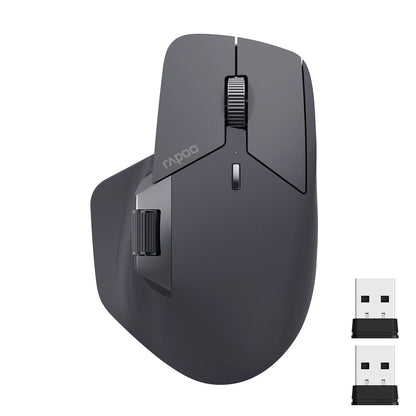 Ratón inalámbrico recargable multimodo Rapoo MT760L/MT760M, ergonómico, 4000 DPI, compatible con hasta 4 dispositivos, ratón Bluetooth