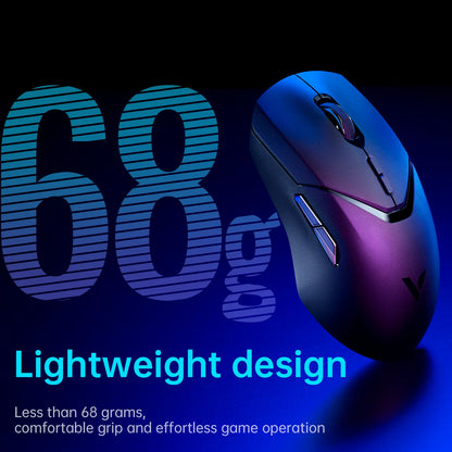 Ratón gaming inalámbrico Rapoo VT9PRO PAW3398 68g, con cable, programable, ergonómico, 26000DPI, recargable Type C, accesorio para PC gamer