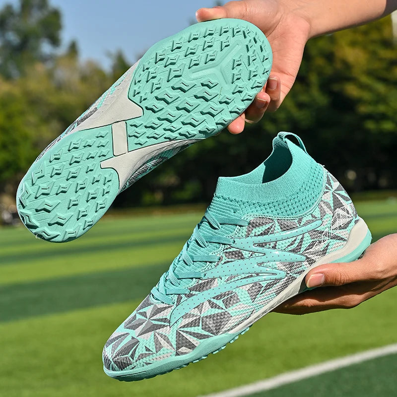 New Men's Football Boots Breathable Sport Training Soccer Shoes Cleats Sport Outdoor TF Futsal Match Turf Grass Drop Shipping